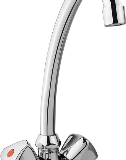 2-Griffspültischmischer Etou Schwenkauslauf Ausladung 204 Mm Verchromt