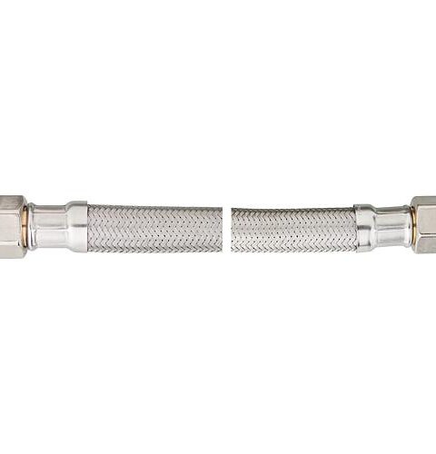 Panzerschläuche KTW-A Mit Edelstahlumflechtung L=500mm 3/4″ IGÜxIGÜ