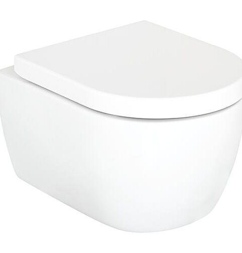 Combi-Pack Aksai Wand-Tiefspül WC Spülrandlos Und WC-Sitz Aksai Softclose