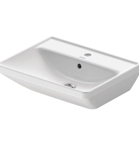 Waschtisch Duravit D-Neo, BxHxT: 600 X 165 X 440 Mm, Mit Ül., 1 HL Mittig, Weiß