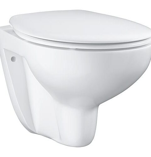 Combi-Pack Grohe Bau Keramik Spülrandlos, Softclose Alpinweiß