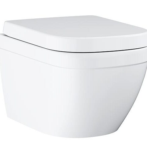 Combi-Pack Grohe Euro Spülrandlos Keramik Weiß, WC-Sitz Softclose, QuickRelease