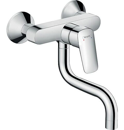 Wand-Spültischmischer Hansgrohe Logis M31 Mit Schwenkauslauf Ausladung 209 Mm Chrom