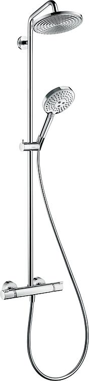 Brause-System Hansgrohe Raindance Select Handbrause, Kopfbrause Ø 240 mm und Thermostat chrom