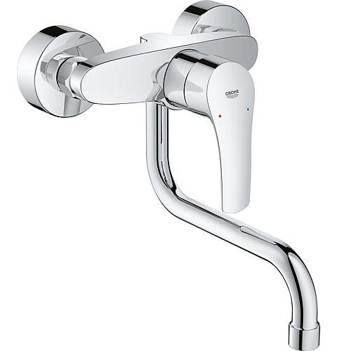 Wand-Spültischmischer Grohe Eurosmart Mit Schwenkauslauf Ausladung 216 Chrom