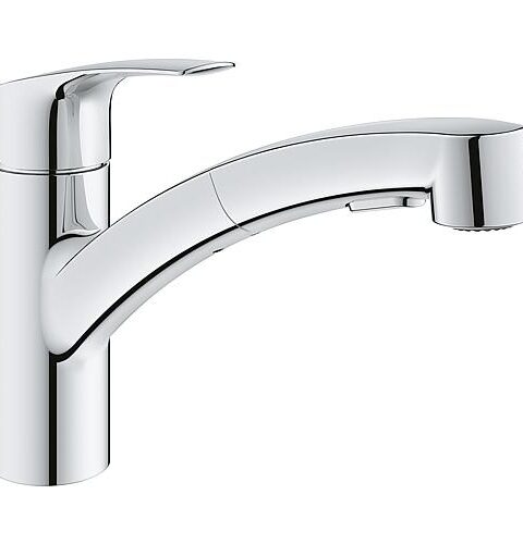 Spültischmischer Grohe Eurosmart Herausziehbare Geschirrbrause Ausladung 227 Mm Chrom