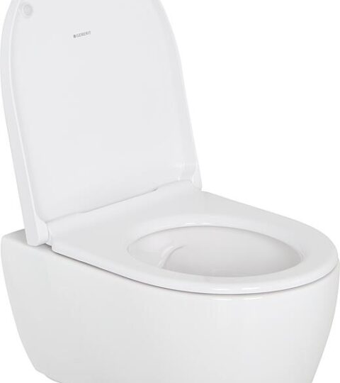 Combi-Pack Geberit ICon Wand-Tiefspül-WC, Weiß, Spülrandlos WC-Sitz Softclose, QuickRelease