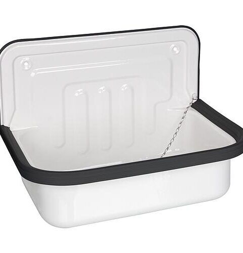 Stahlausgussbecken Alape Contra 505, Weiss, BxHxT: 505x330x360 Mm