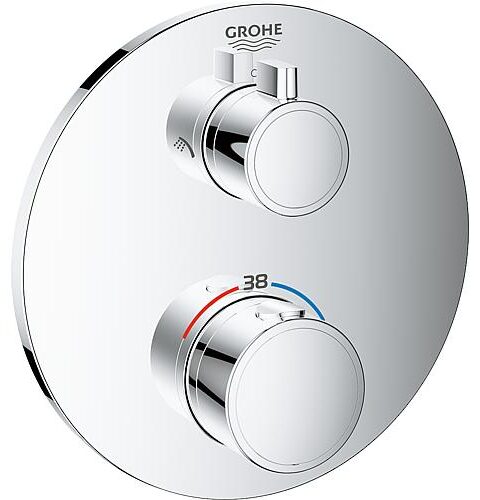 UP-Brausethermostat Grohe Grohtherm Rosette Ø 158 Mm Chrom Rund