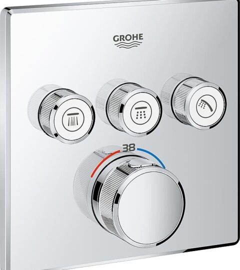 UP-Thermostat Grohe Grohtherm SmartControl Chrom Mit 3 Absperrventilen
