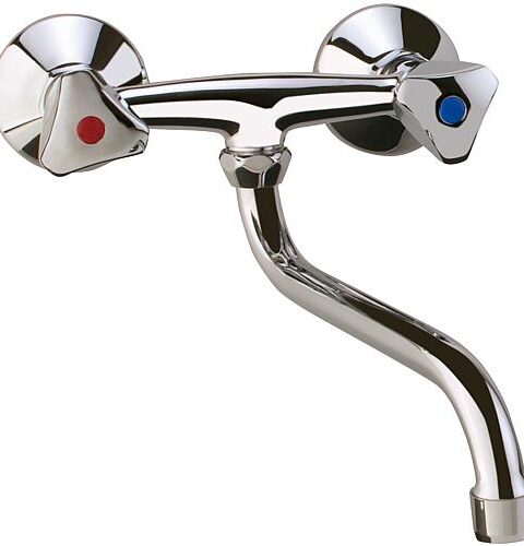 2-Griffwandspültischmischer Etou Schwenkauslauf Ausladung 200 Mm Verchromt