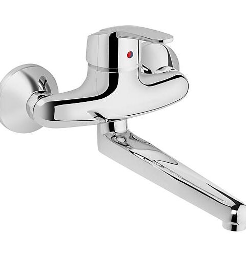 Wand-Spültischmischer Heinrichschulte Nizza Schwenkauslauf Ausladung 200 Mm Chrom