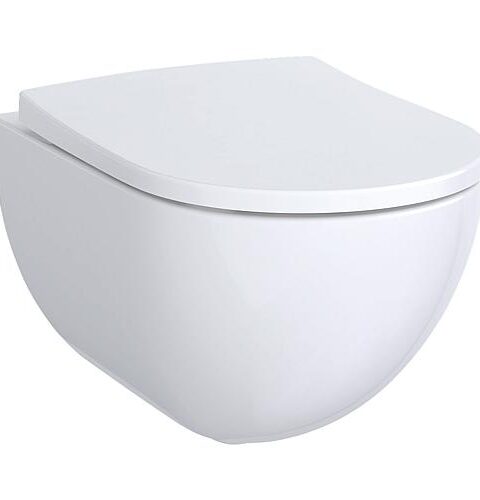 Wandtiefspül-WC Geberit Acanto Weiß, Spülrandlos,mit Kera-Tect, BxTxH:350x510x335mm