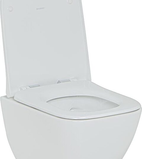 Wand-Tiefspül-WC Geberit Smyle Square Compact, Spülrandlos, Weiß BxHxT: 350x330x490mm
