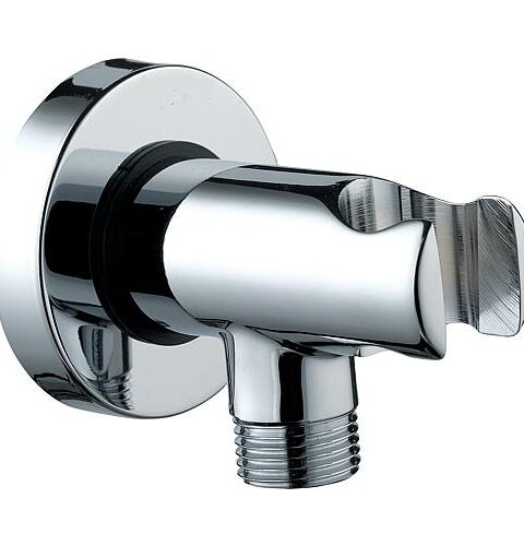 BP A 001 WA Wandanschlussbogen Mit Brausehalter, DN15 (1/2″), Chrom