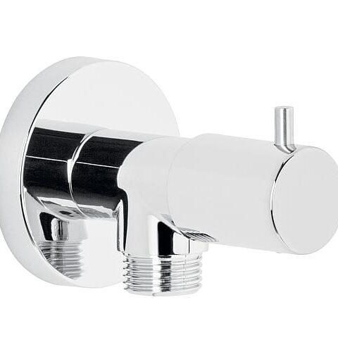 Wandanschlussbogen Mit Integrierter Absperrung DN15 (1/2“) Chrom