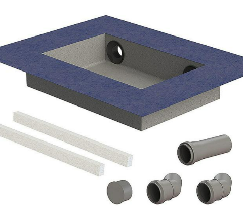 Ablaufbox DN50 LxBxH 460x320x100mm Ohne Sifon