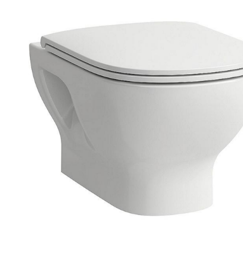 Combi-Pack Laufen Lua Spülrandlos, Offene Befestigung, SoftClose, Weiß