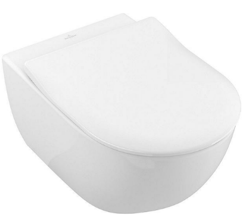 Combi-Pack V&B Subway 2.0 Wand-Tiefspül-WC Und WC-Sitz Softclose, Weiß, Spülrandlos
