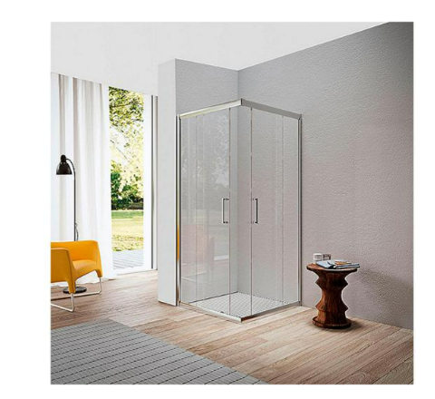 Eck-Duschkabine Elion 2.0 1165-1190 Mm Höhe 1950 Mm Reversibel 6 Mm Glas 2 Schiebetüren