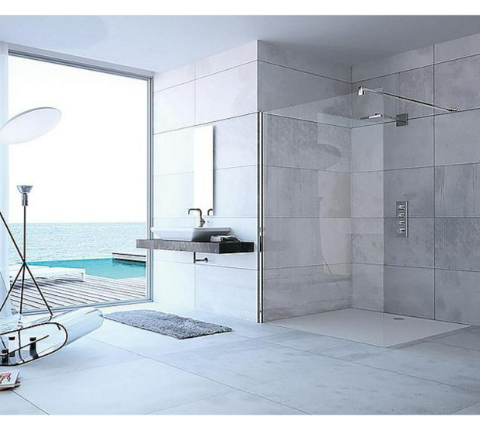 Walk-In Glasduschwand Hüppe Modular Mit Wandprofil-Set, BxHxT:1190-1210x2000x8 Mm ETC Silber Matt