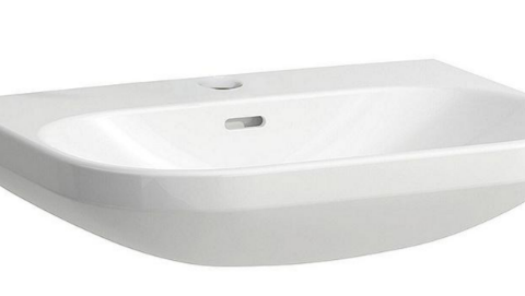 Waschtisch Laufen Lua 650x180x460mm, 1 Hahnloch, Mit Überlauf, Weiß