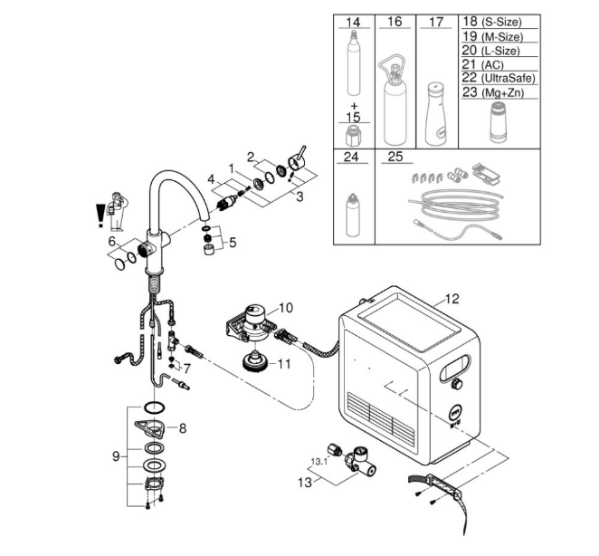 Grohe Blue Professional C-Auslauf 31323 chrom – Bild 2