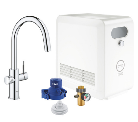 Grohe Blue Professional C-Auslauf 31325 Mit Herausziehbarem Mousseur Chrom